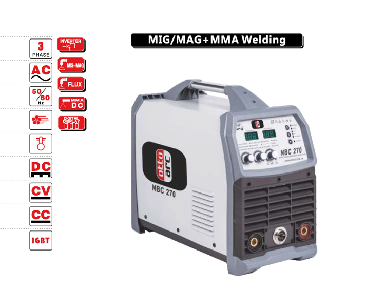 NBC - 270 IGBT Inverter DC MIG/ MAG/ MMA Welding Machine
