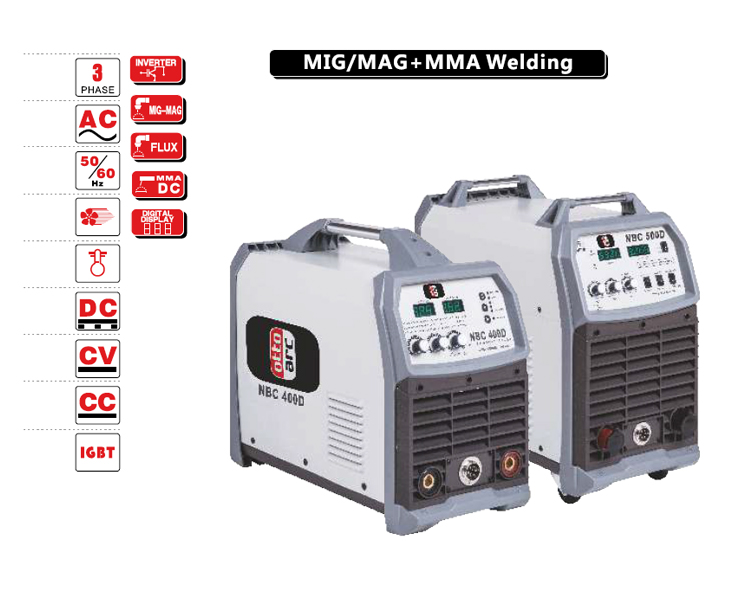 NBC - 400/500 D IGBT Inverter DC MIG/ MAG/ MMA Welding Machine